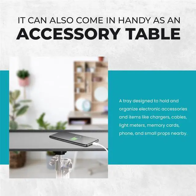 Alt view image 6 of 7 - Laptop Tray Platform for Tripod and Light Stand (16 x 18")