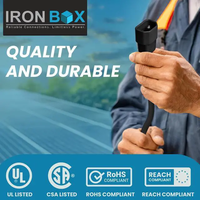 Alt view image 7 of 7 - IronBox Electric - Heavy-Duty C14 to C15 PC Power Cable - 10A, 250V, 18/3 SJT - IEC 320 Computer Power Supply Extension Cords - PSU Wire Connectors - Versatile for Home and Office Use(Black, 10 Foot)