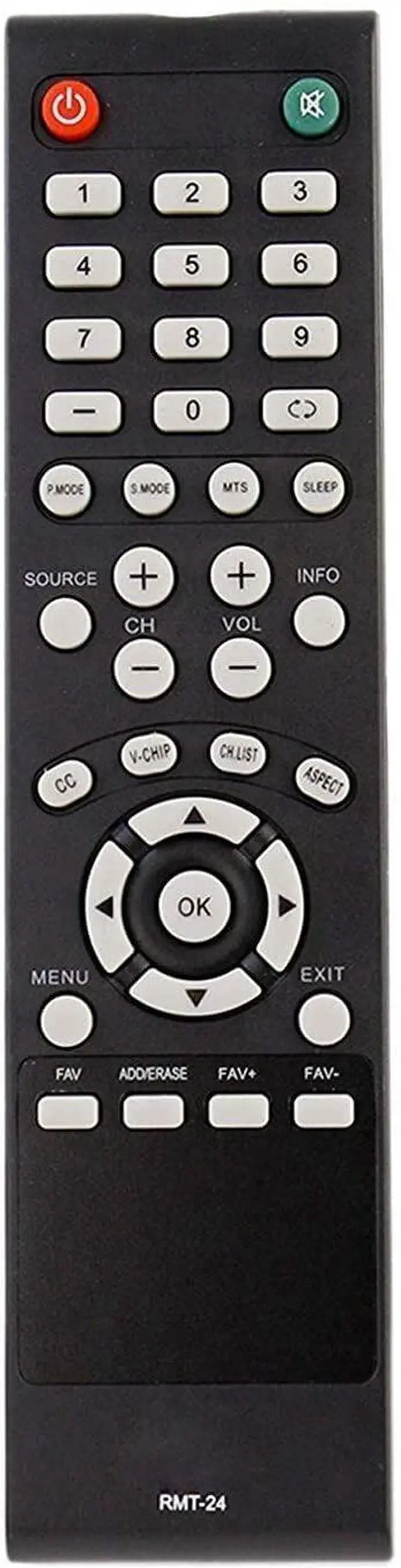 Main image of Remote RMT-24 for Westinghouse TV DWM40F1Y1-C DWM40F2G1 DWM40F3G1 DWM42F2G1