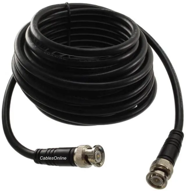 Main image of CablesOnline, 25ft RG8X Pure Copper with BNC Male to BNC Male Connector 50 ohm Coaxial Cable, R-BX025C