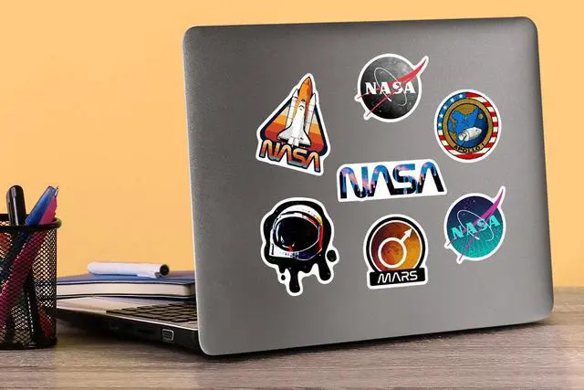 Alt view image 5 of 6 - NASA Trendy 100 Vinyl Stickers Waterproof Die-Cut Decals Laptop Scrapbook