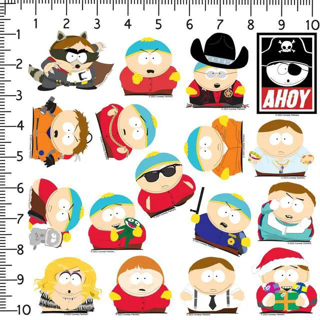 Alt view image 2 of 6 - South Park Cartman 100 Vinyl Stickers Waterproof Die-Cut Decals Laptop