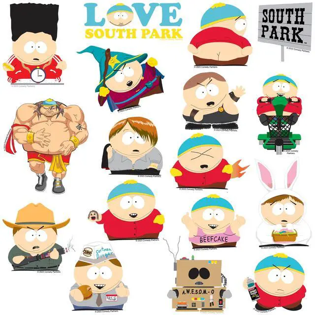 Alt view image 3 of 6 - South Park Cartman 100 Vinyl Stickers Waterproof Die-Cut Decals Laptop
