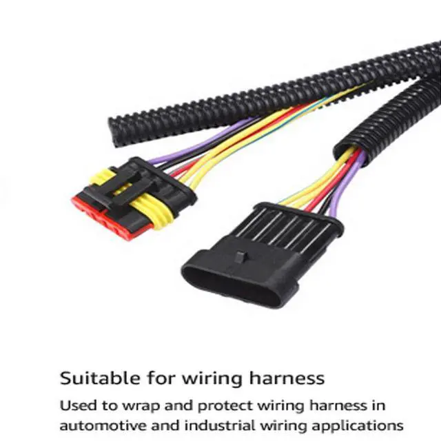 Main image of 1.5 x 10' BLACK SPLIT LOOM TUBING Wire & Hose Cover Polyethylene Audio Video