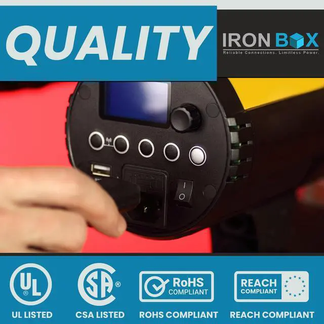 Alt view image 7 of 7 - IronBox Electric - Heavy-Duty 5-15P to C15 Power Supply Cable - 15A 125V, 14/3 SJT Cord - Male End 5-15 Plug/Female End C15 Connector - UL Listed PC Power Cord - (Red, 3 Foot)