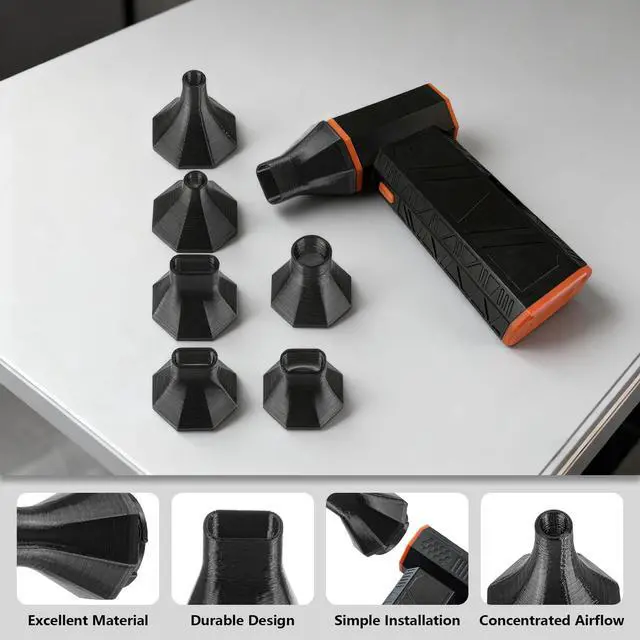 Alt view image 3 of 7 - Electric Air Duster Nozzle Kit for WOLFBOX MF50 | Concentrated Airflow for Efficient Cleaning | Enhanced Reach & Precision