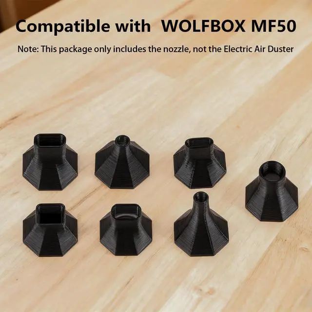 Alt view image 4 of 7 - Electric Air Duster Nozzle Kit for WOLFBOX MF50 | Concentrated Airflow for Efficient Cleaning | Enhanced Reach & Precision