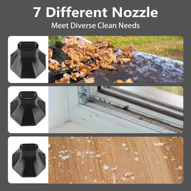 Alt view image 6 of 7 - Electric Air Duster Nozzle Kit for WOLFBOX MF50 | Concentrated Airflow for Efficient Cleaning | Enhanced Reach & Precision