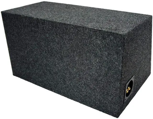 Alt view image 5 of 5 - 12" Inch Sealed Subwoofer Enclosure Slanted Hatchback Single Sub Box - ASC | Angle-back bass speaker cabinet under the rear glass, airtight woofer housing for compact cars, unloaded quick-wire build