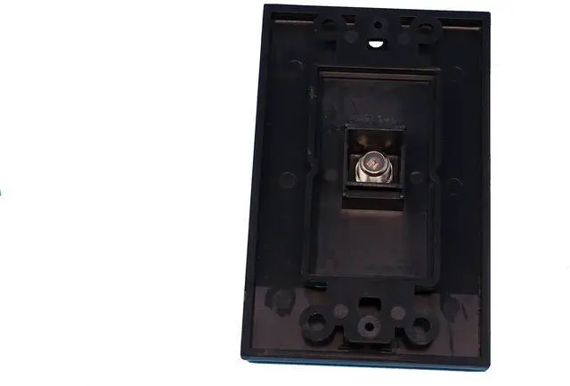 Alt view image 2 of 2 - Coax Wall Plate 1 Gang Decorative - Black