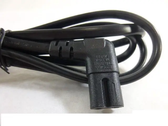 Alt view image 4 of 7 - 6 Foot TV AC Replacement Power Cord for Samsung PN 3903-000853 3903-000599 90° Angled 2 Prong Figure 8