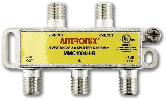 Main image of 4 Way MMC1004H-B 5-1675 MHz MoCA 2.0 Splitter for Frontier Formerly Verizon Fios