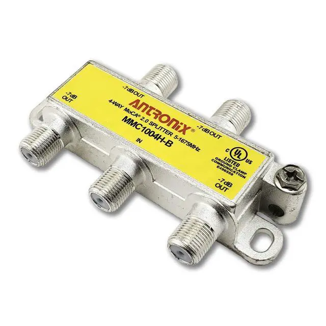 Alt view image 2 of 7 - 4 Way MMC1004H-B 5-1675 MHz MoCA 2.0 Splitter for Frontier Formerly Verizon Fios