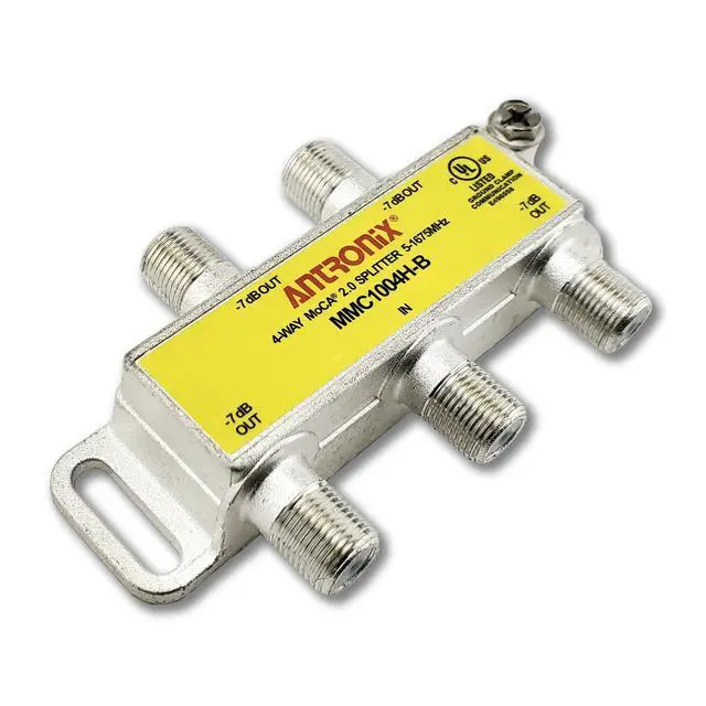 Alt view image 3 of 7 - 4 Way MMC1004H-B 5-1675 MHz MoCA 2.0 Splitter for Frontier Formerly Verizon Fios