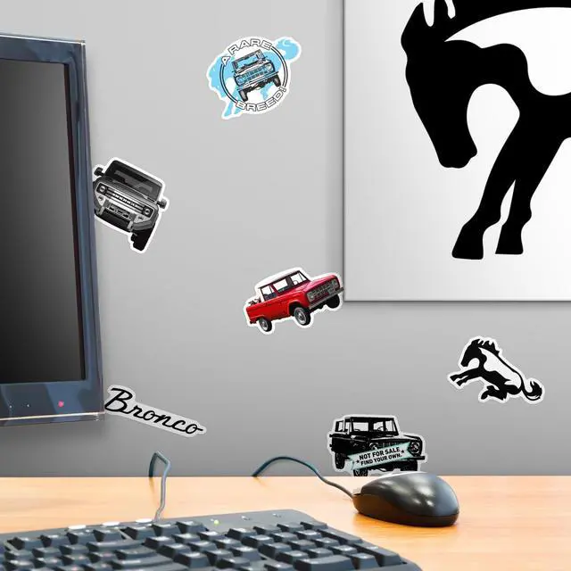 Alt view image 5 of 6 - Ford Bronco 100 Vinyl Stickers Waterproof Die-Cut Decals Laptop Scrapbook
