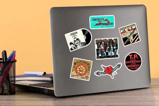 Alt view image 5 of 6 - Tom Petty & The Heartbreakers 100 Vinyl Stickers Waterproof Die-Cut Decals
