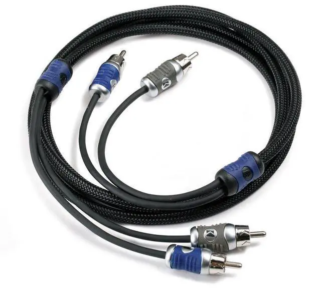 Main image of 46QI26 Q-Series 2-Channel RCA Interconnects, 6.0 Meter | Stereo pair for amp wiring, reaches trunk-mounted amplifiers, solid molded connectors, clean signal path