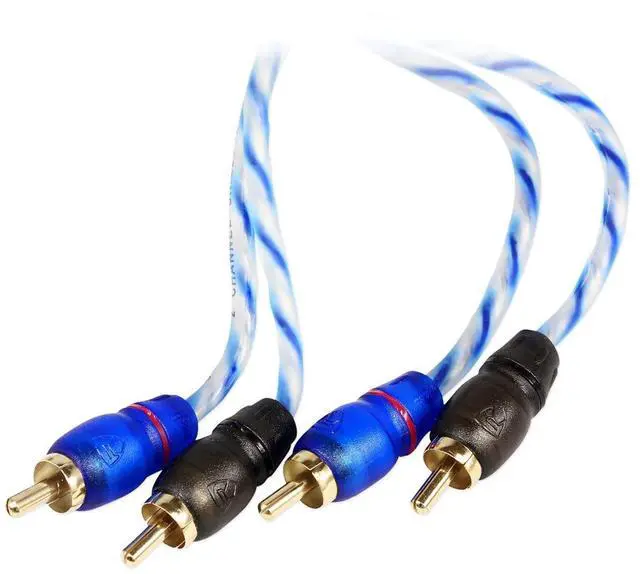 Alt view image 2 of 2 - RTR Twisted RCA Cable Pair, 100% Copper (17 Foot, 2 Channel) | Split Pin Connectors, Oxygen Free, Noise Rejection, Color Coded Channels, High Grade Audiophile Interconnect, Triple Shielded