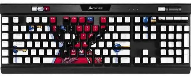 Main image of Decal Other Skin Compatible with K95 RGB Platinum Mechanical Gaming Keyboard - Officially Licensed Marvel Deadpool Babypool Playing Design