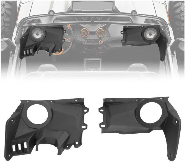 Main image of 6.5 Inch Dash Speaker Pods Assembly Compatible with 2017-2025 Can Am Maverick X3/ X3 Max Turbo R Front Stereo Speaker Enclosure Panels (2PCS, LH+RH)