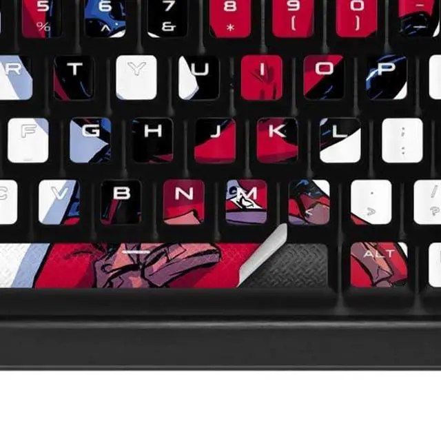 Alt view image 4 of 4 - Decal Other Skin Compatible with K95 RGB Platinum Mechanical Gaming Keyboard - Officially Licensed Marvel Deadpool Babypool Playing Design
