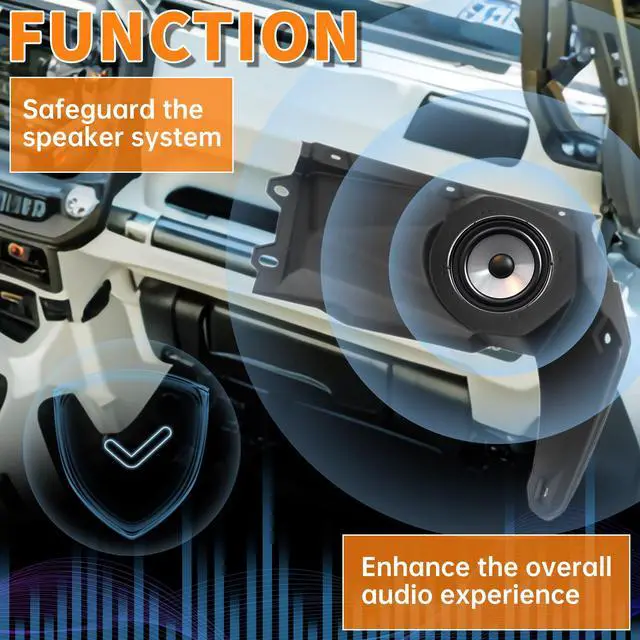 Alt view image 5 of 7 - 6.5 Inch Dash Speaker Pods Assembly Compatible with 2017-2025 Can Am Maverick X3/ X3 Max Turbo R Front Stereo Speaker Enclosure Panels (2PCS, LH+RH)