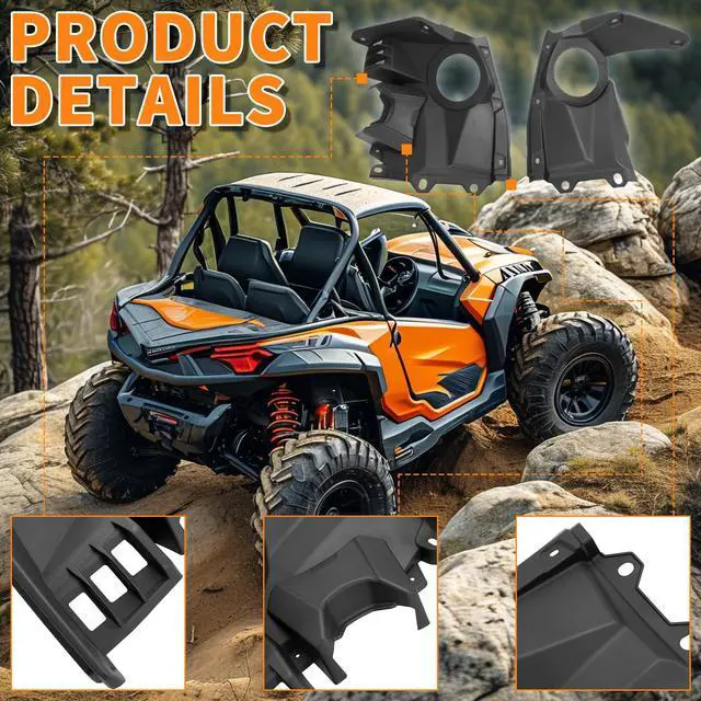 Alt view image 6 of 7 - 6.5 Inch Dash Speaker Pods Assembly Compatible with 2017-2025 Can Am Maverick X3/ X3 Max Turbo R Front Stereo Speaker Enclosure Panels (2PCS, LH+RH)
