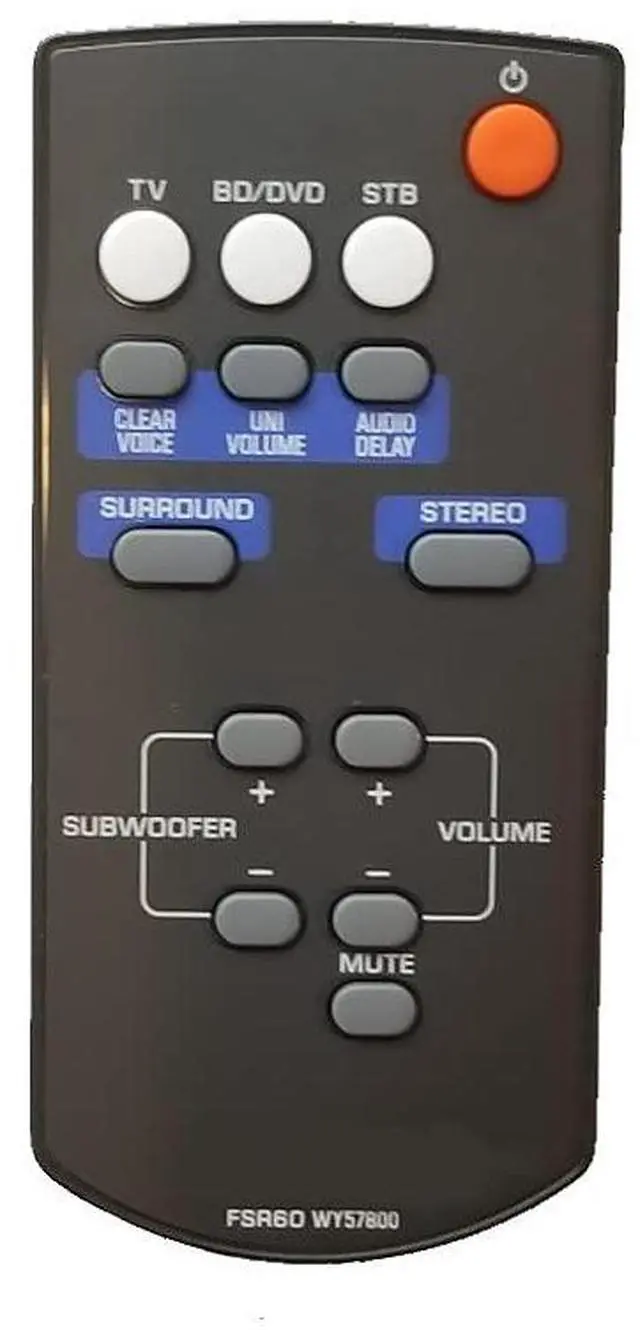 Main image of OEM Yamaha Replacement Remote Control Originally Shipped with ATS-1010,YAS-101,YAS-101BL