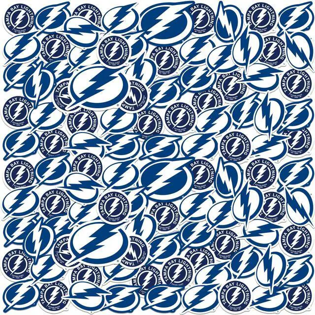 Main image of NHL Tampa Bay Lightning Team Logos 200 Vinyl Stickers Waterproof Die-Cut