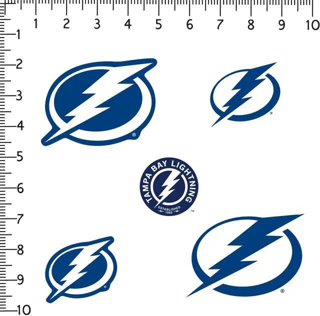 Alt view image 2 of 6 - NHL Tampa Bay Lightning Team Logos 200 Vinyl Stickers Waterproof Die-Cut