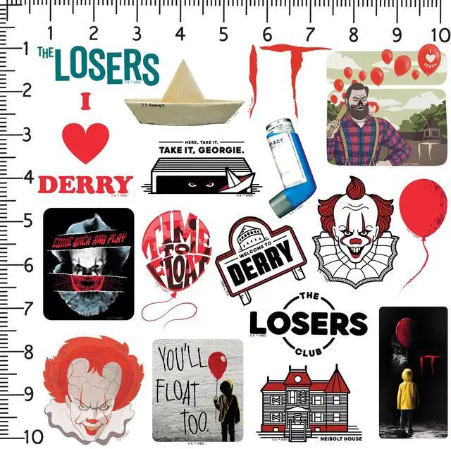 Main image of IT Chapter Two 200 Vinyl Stickers Waterproof Die-Cut Decals Laptop Car