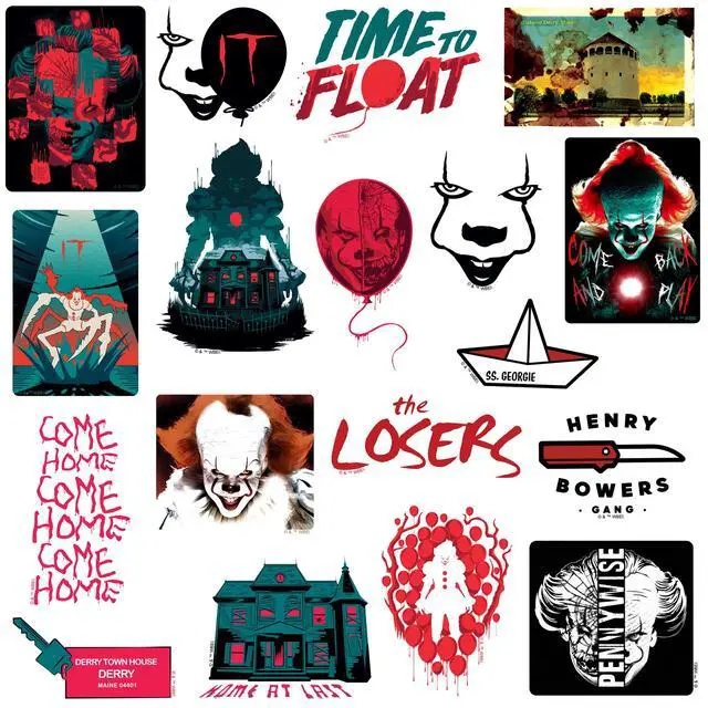 Alt view image 2 of 5 - IT Chapter Two 200 Vinyl Stickers Waterproof Die-Cut Decals Laptop Car