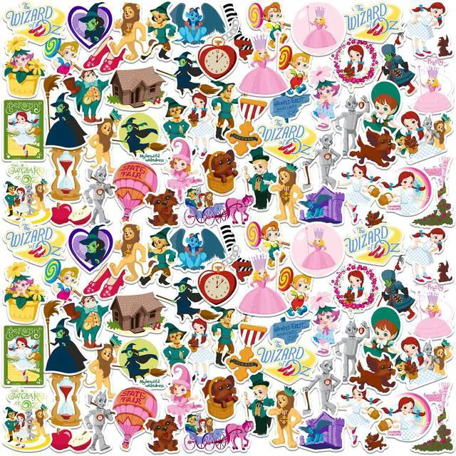 Main image of The Wizard of Oz Cute Collection 200 Vinyl Stickers Waterproof Die-Cut Car