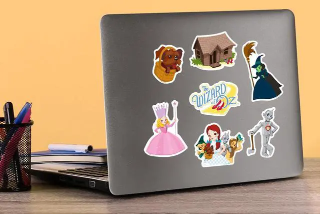 Alt view image 5 of 6 - The Wizard of Oz Cute Collection 200 Vinyl Stickers Waterproof Die-Cut Car