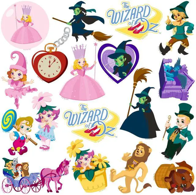 Alt view image 3 of 6 - The Wizard of Oz Cute Collection 200 Vinyl Stickers Waterproof Die-Cut Car