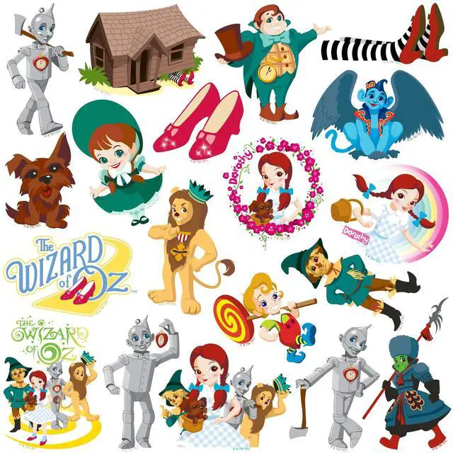 Alt view image 4 of 6 - The Wizard of Oz Cute Collection 200 Vinyl Stickers Waterproof Die-Cut Car