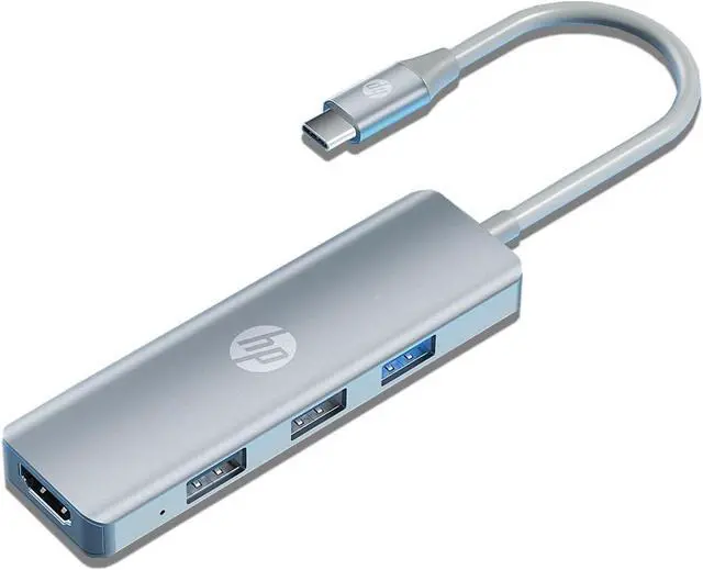 Main image of USB C Docking Station - 5-in-1 Multi-Port USB C Hub with 4K HDMI, 100W Power Delivery, for Laptops, MacBook, iPad, Thinkpad and More, Silver