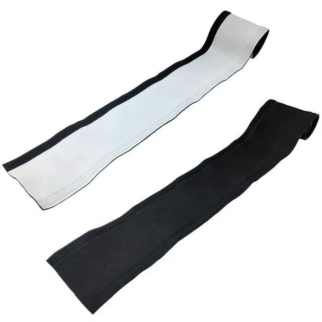 Alt view image 3 of 3 - Electiduct 1.25" Neoprene Easy Cable Wrap with Hook and Loop Fastener Wire Manager Cord Protector - Reversible Black/White - 10 Feet