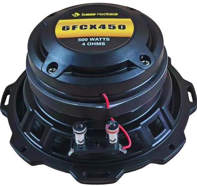 Alt view image 6 of 6 - 6FCX450 2-Way Coaxial Car Speakers (Pair) 250W RMS / 500W Max, 4 Ohm, 97 dB High Sensitivity, 120Hz20kHz Frequency Response, Includes Protective Grilles