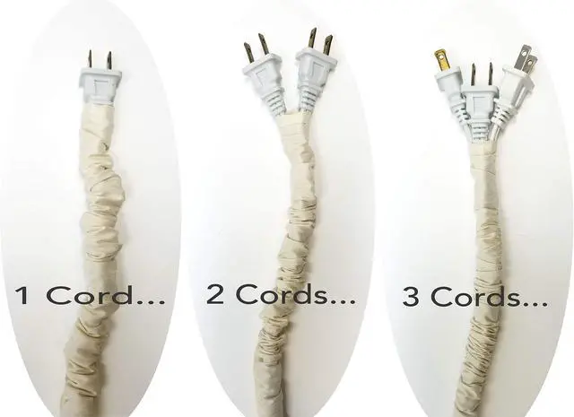 Alt view image 4 of 6 - Night Lamp Cord Cover Thin-Style Faux Silk 9 ft Long Black