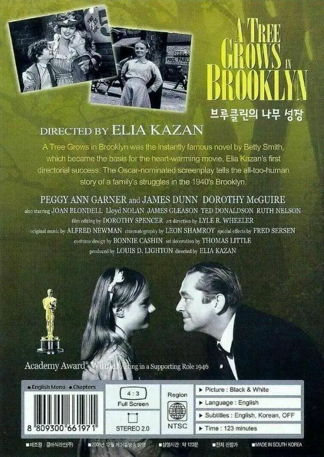 Alt view image 3 of 3 - A Tree Grows in Brooklyn (1945) DVD Elia Kazan, White