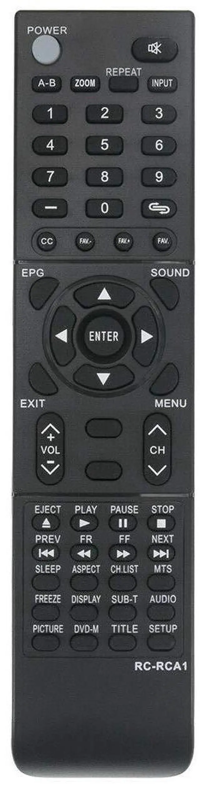Main image of New RC-RCA1 Replace Remote Control for RCA TV LED50B45RQ RE20QP80 LED30B30RQ 40LA45RQ