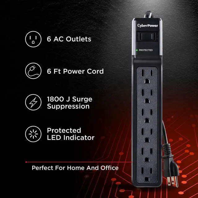 Alt view image 3 of 7 - CSB606 Essential Surge Protector