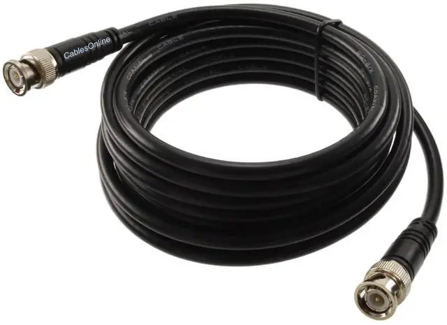 Main image of CablesOnline, 15ft RG8X Pure Copper with BNC Male to BNC Male Connector 50 ohm Coaxial Cable, R-BX015C