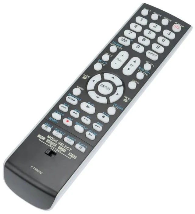 Alt view image 2 of 5 - CT-90302 TV Remote Control for Toshiba TV in Living Rooms or Rooms | Replacement Remote Compatible Models CT90302 22AV500 22AV500U 26AV52 26AV52R 26AV52RZ 26AV52U 26AV502 26AV502R 26AV502RY