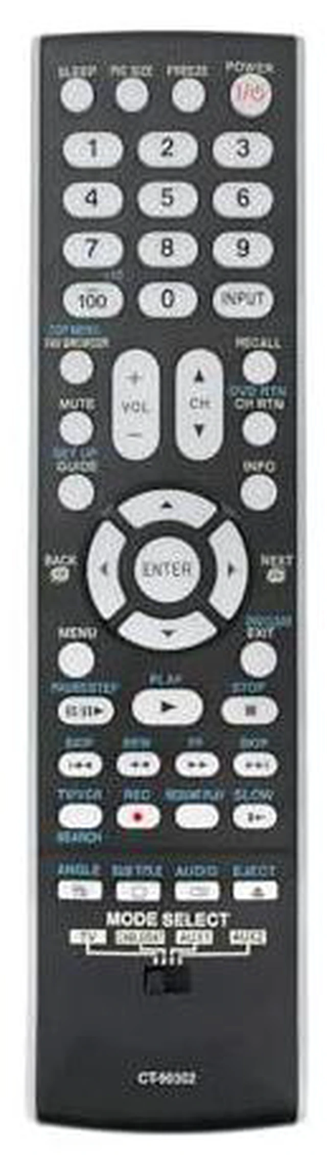 Alt view image 5 of 5 - CT-90302 TV Remote Control for Toshiba TV in Living Rooms or Rooms | Replacement Remote Compatible Models CT90302 22AV500 22AV500U 26AV52 26AV52R 26AV52RZ 26AV52U 26AV502 26AV502R 26AV502RY