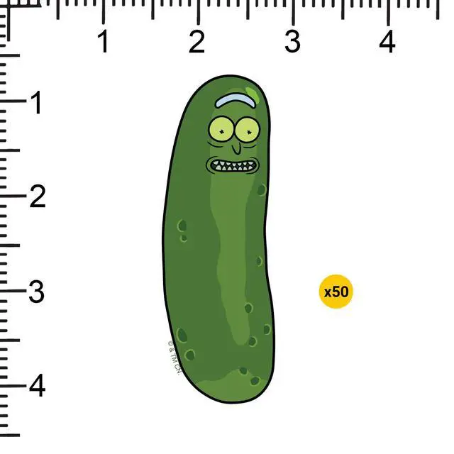 Alt view image 2 of 6 - Rick and Morty Pickle Rick Collection 100 Vinyl Stickers Waterproof Die-Cut
