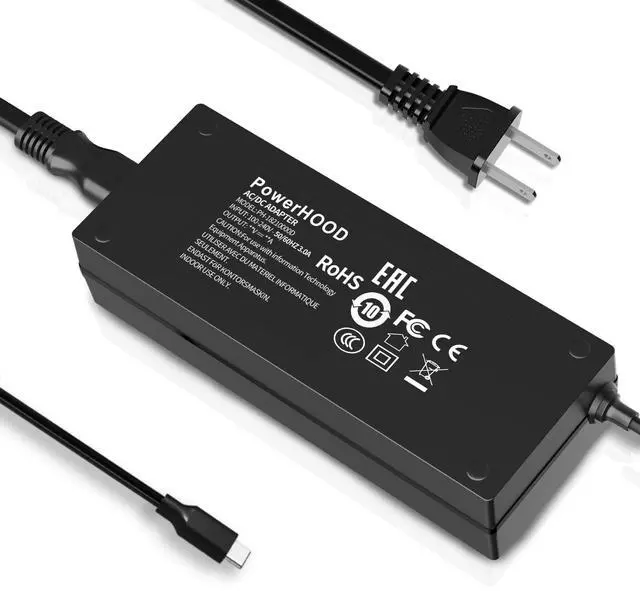 Main image of 19V USB-C Adapter for MALLRACE AX16PRO KAIGERR AX16 Pro AMD R7 5825U Laptop | AX16 PRO 16.1" Gaming Notebook 19VDC 19volt 19.0 Volts USB Type-C Power Supply Cord Replacement Computer Charger Cable PSU