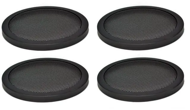 Main image of 2 Pair 8" inch Car Audio Speaker Woofer Steel Mesh Grill w/Speed Clips & Screws GT-8 - Blk