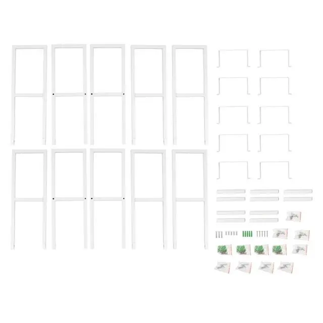 Alt view image 3 of 7 - Wall Mount 34 Inch Media Storage Rack, CD DVD Organizer Metal Shelf, Cube Storage Media Shelf and Video Game Organizer (5, White)